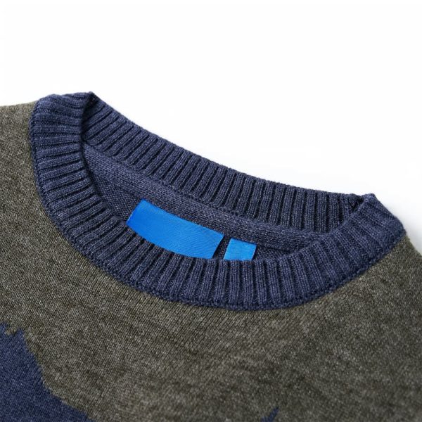 Camisola de malha para criança azul-marinho 92 - Image 3