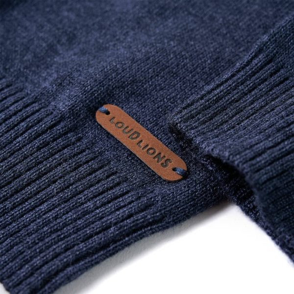 Camisola de malha para criança azul-marinho 92 - Image 5