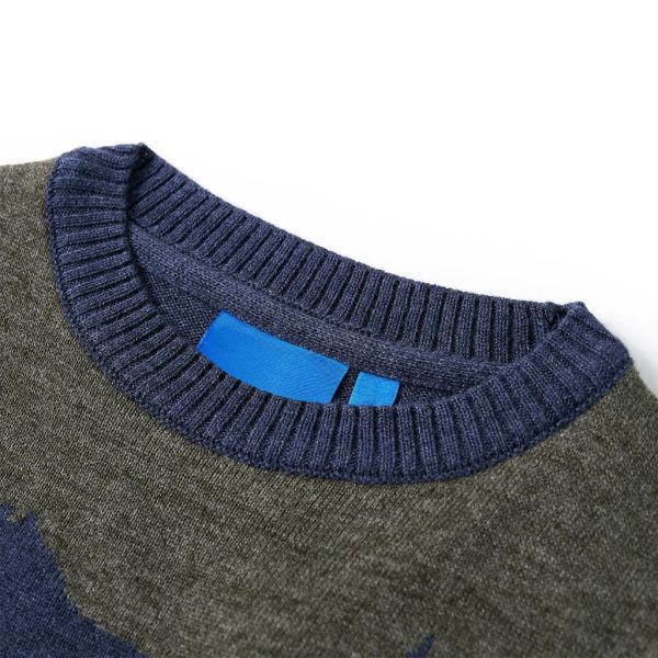Camisola de malha para criança azul-marinho 104 - Image 3