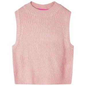 Colete de malha para criança rosa-claro 92