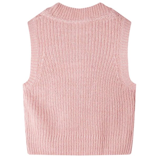 Colete de malha para criança rosa-claro 92 - Image 2