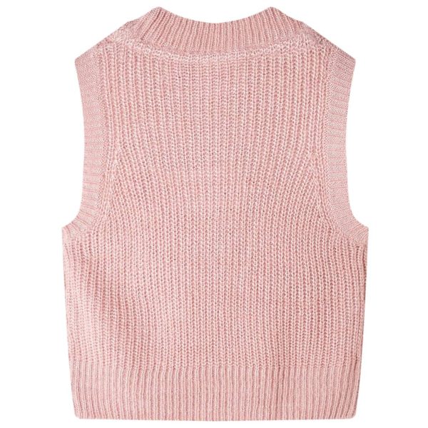 Colete de malha para criança rosa-claro 116 - Image 2