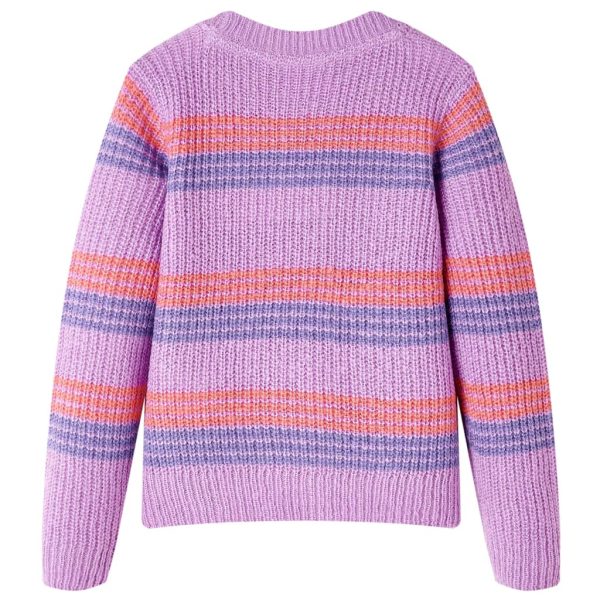 Camisola de malha para criança riscas lilás e rosa 92 - Image 2