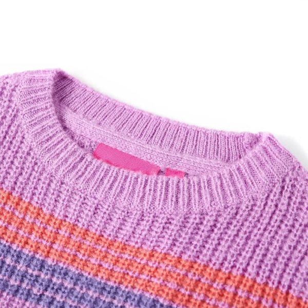 Camisola de malha para criança riscas lilás e rosa 92 - Image 3