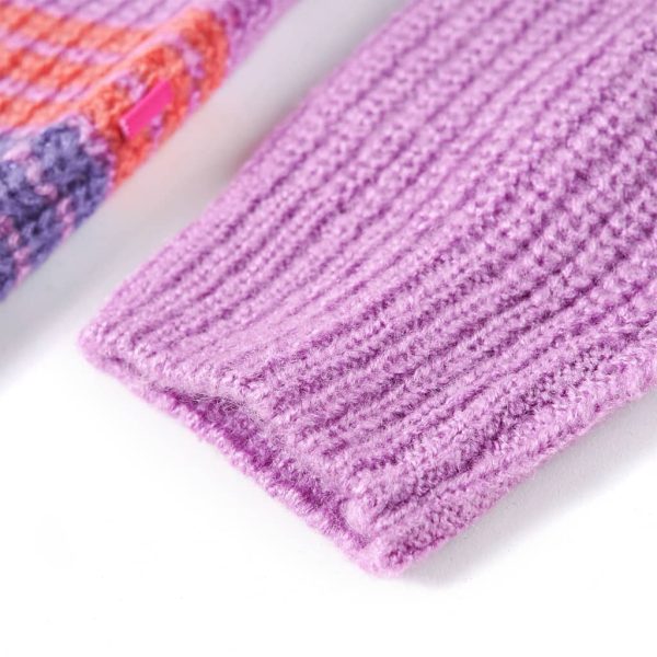 Camisola de malha para criança riscas lilás e rosa 92 - Image 5