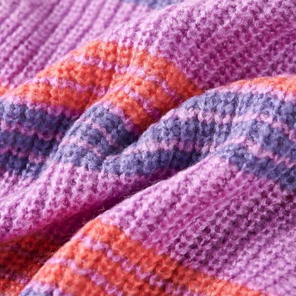 Camisola de malha para criança riscas lilás e rosa 92 - Image 7