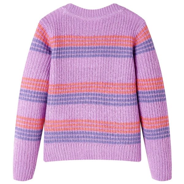 Camisola de malha para criança riscas lilás e rosa 116 - Image 2