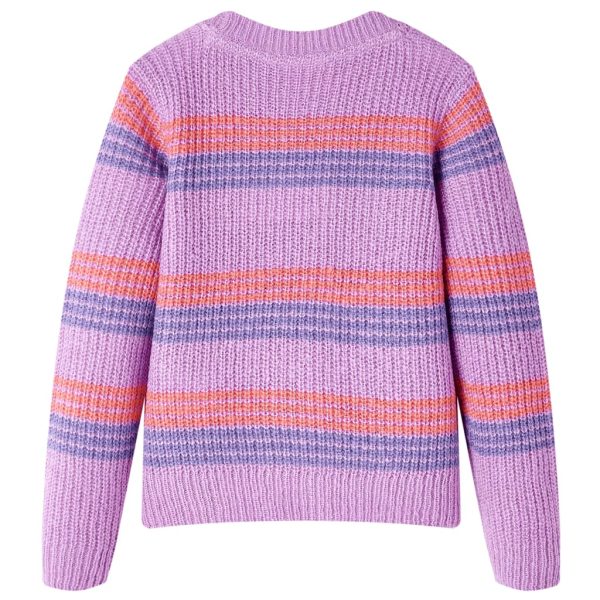 Camisola de malha para criança riscas lilás e rosa 128 - Image 2