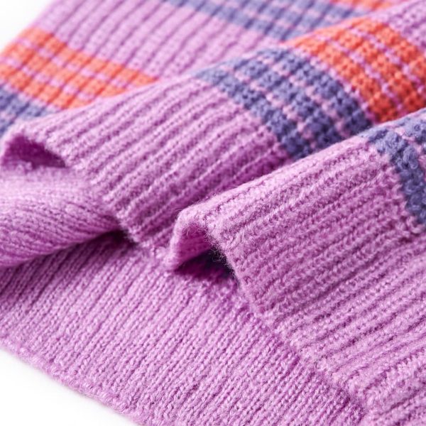Camisola de malha para criança riscas lilás e rosa 128 - Image 6