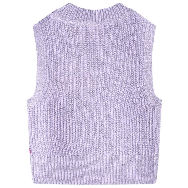 Colete de malha para criança lilás-claro 92 - Image 2