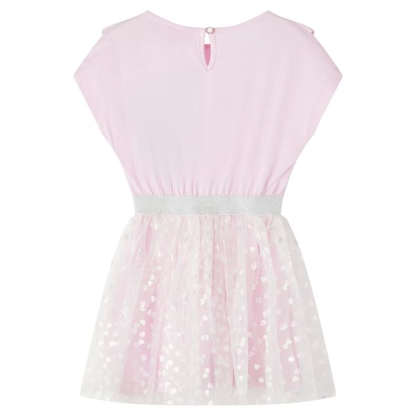 Vestido de criança com folhos rosa-claro 128 - Image 2