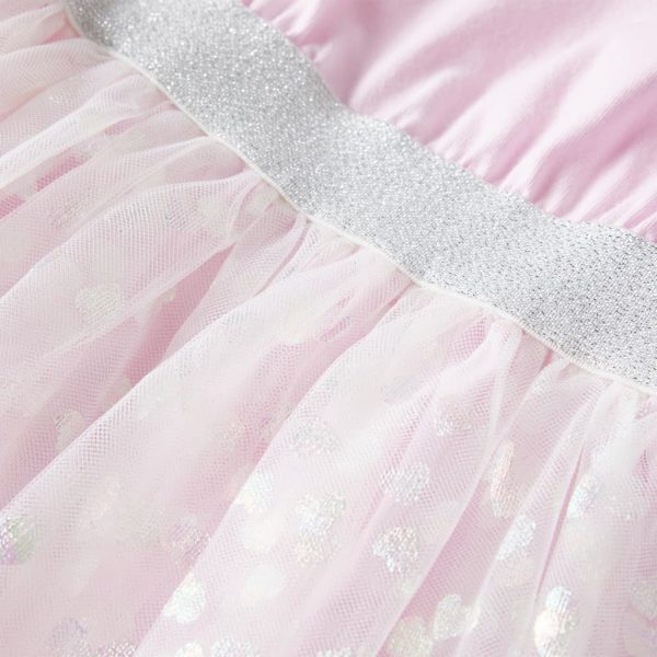 Vestido de criança com folhos rosa-claro 128 - Image 6
