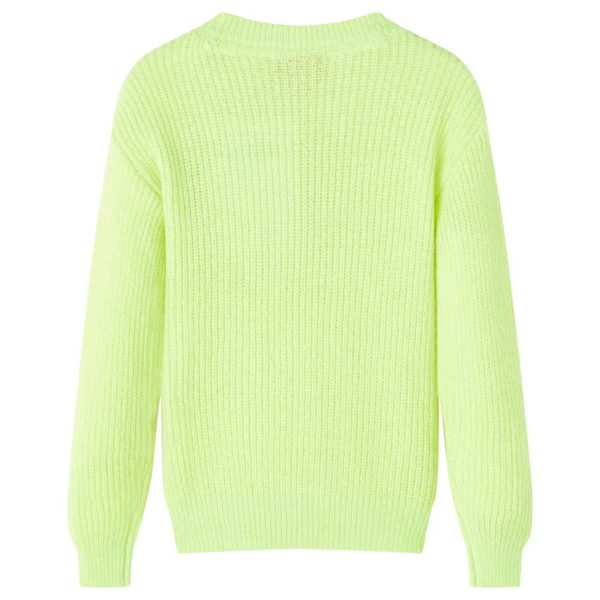 Camisola de malha para criança amarelo-néon 128 - Image 2