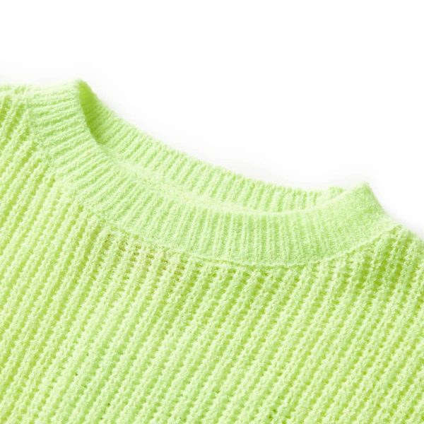 Camisola de malha para criança amarelo-néon 128 - Image 3