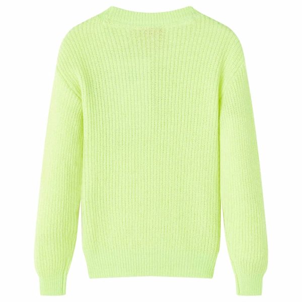 Camisola de malha para criança amarelo-néon 140 - Image 2