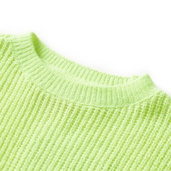 Camisola de malha para criança amarelo-néon 140 - Image 3