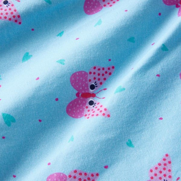 Vestido sem mangas para criança com botões azul 104 - Image 7