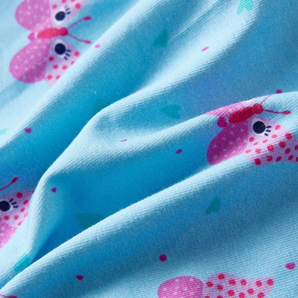 Vestido sem mangas para criança com botões azul 104 - Image 8