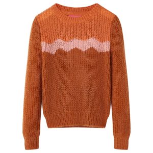 Camisola de malha para criança cor conhaque 92