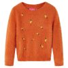 Camisola de malha para criança laranja-queimado 128