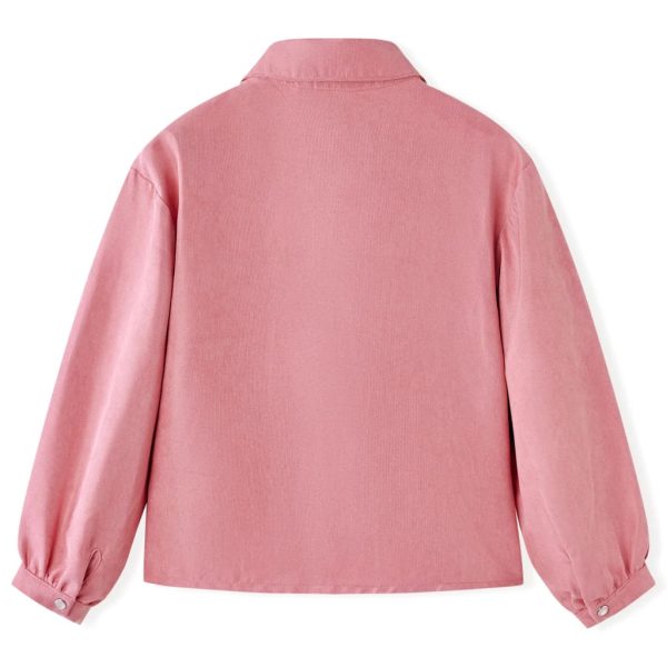 Blusa para criança com mangas abalonadas rosa-velho 104 - Image 2