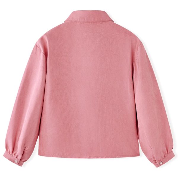 Blusa para criança com mangas abalonadas rosa-velho 128 - Image 2