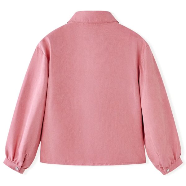 Blusa para criança com mangas abalonadas rosa-velho 140 - Image 2