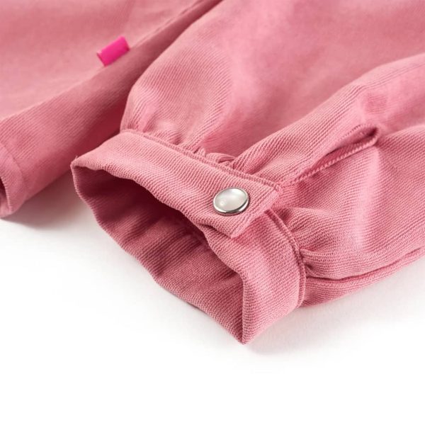 Blusa para criança com mangas abalonadas rosa-velho 140 - Image 5