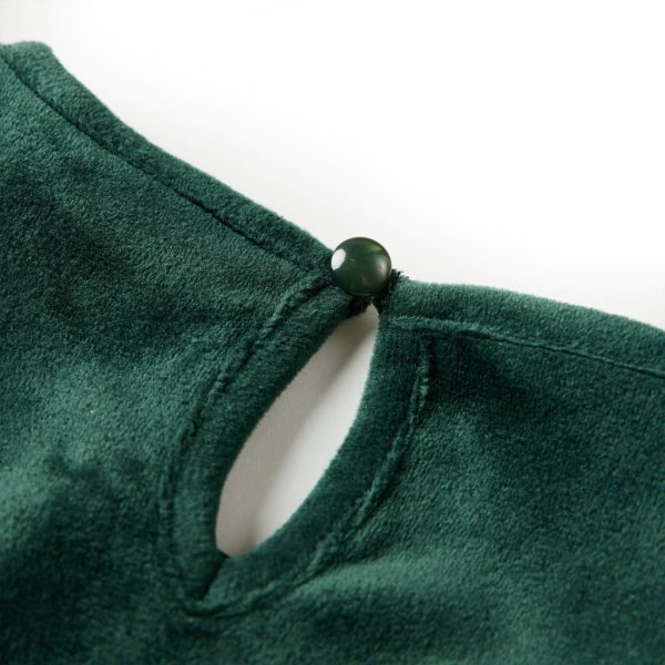Blusa para criança com folhos verde-escuro 92 - Image 4