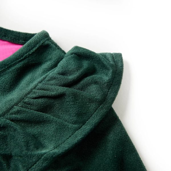 Blusa para criança com folhos verde-escuro 92 - Image 5