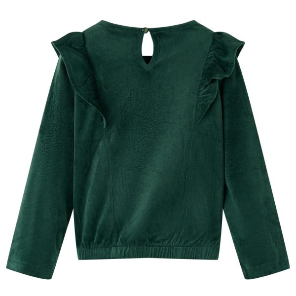 Blusa para criança com folhos verde-escuro 116 - Image 2
