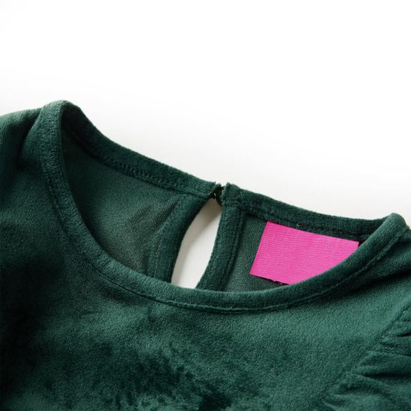 Blusa para criança com folhos verde-escuro 116 - Image 3