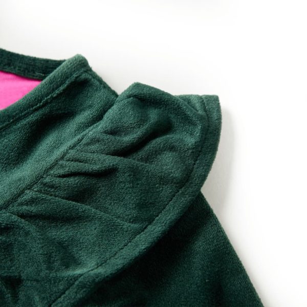 Blusa para criança com folhos verde-escuro 116 - Image 5