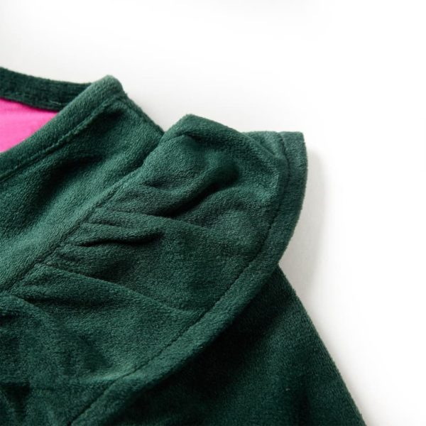 Blusa para criança com folhos verde-escuro 128 - Image 5