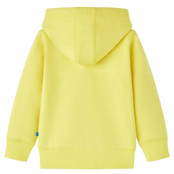 Sweatshirt para criança com capuz e fecho amarelo-claro 128 - Image 2
