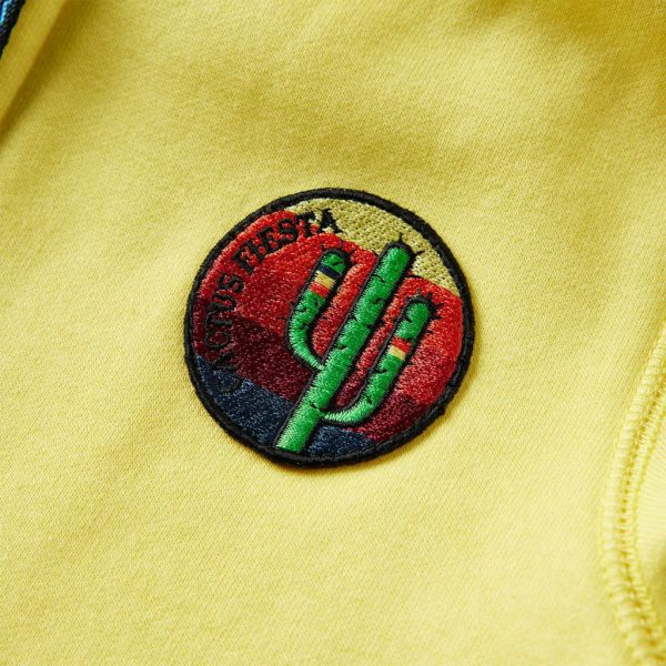 Sweatshirt para criança com capuz e fecho amarelo-claro 128 - Image 4