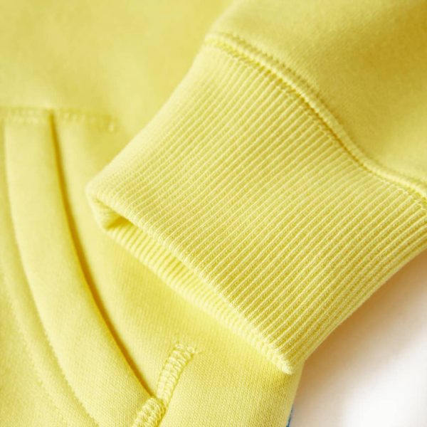 Sweatshirt para criança com capuz e fecho amarelo-claro 128 - Image 6