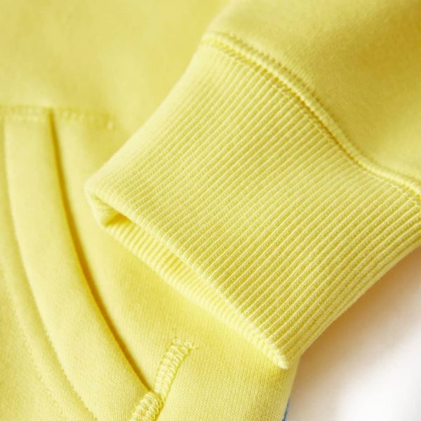 Sweatshirt para criança com capuz e fecho amarelo-claro 140 - Image 6