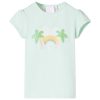 T-shirt infantil menta-claro 116