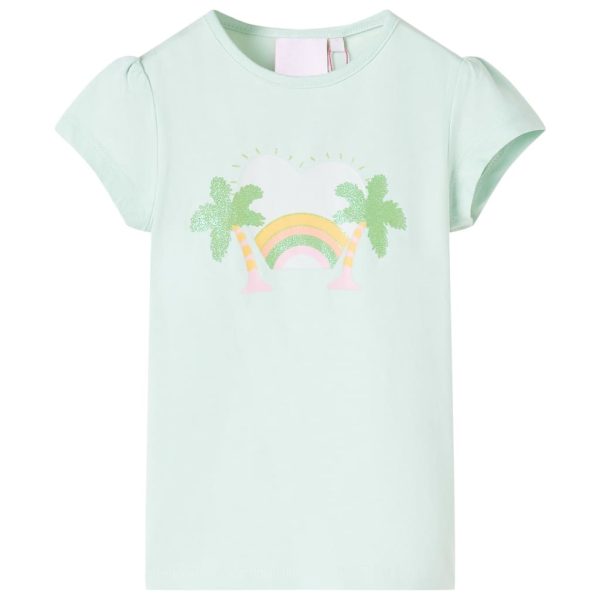 T-shirt infantil menta-claro 116