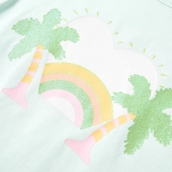 T-shirt infantil menta-claro 116 - Image 4