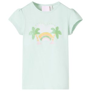 T-shirt infantil menta-claro 128