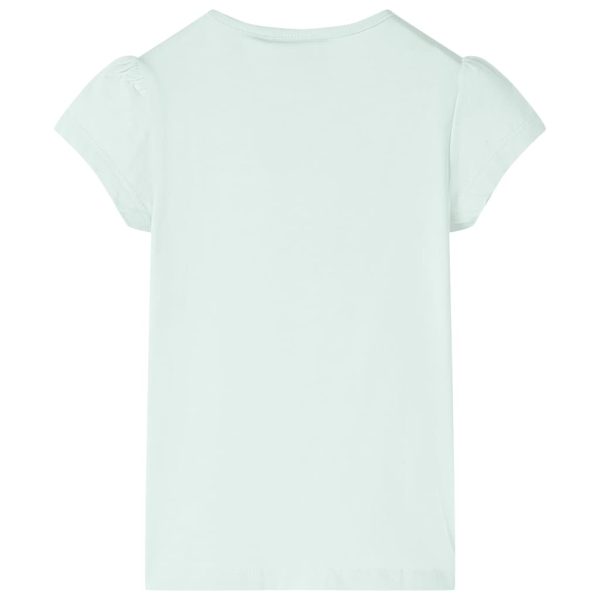 T-shirt infantil menta-claro 128 - Image 2