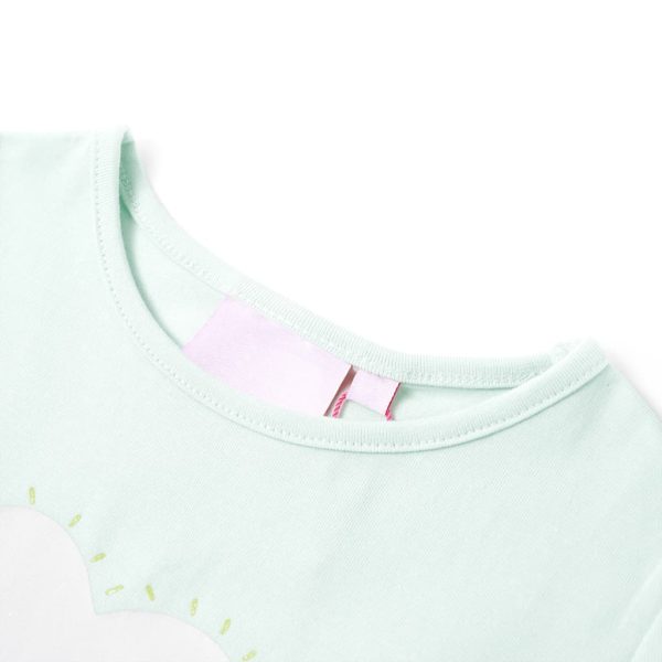 T-shirt infantil menta-claro 128 - Image 3