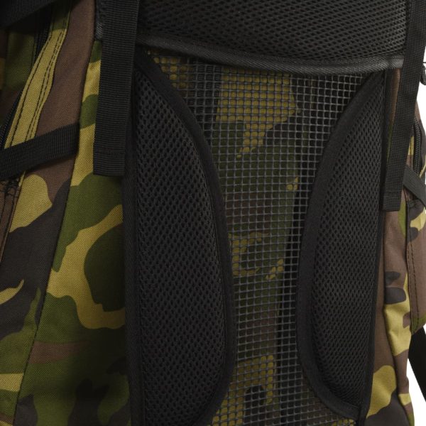 Mochila para caminhadas 100 L tecido oxford camuflagem verde - Image 4