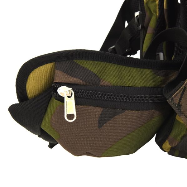 Mochila para caminhadas 100 L tecido oxford camuflagem verde - Image 5