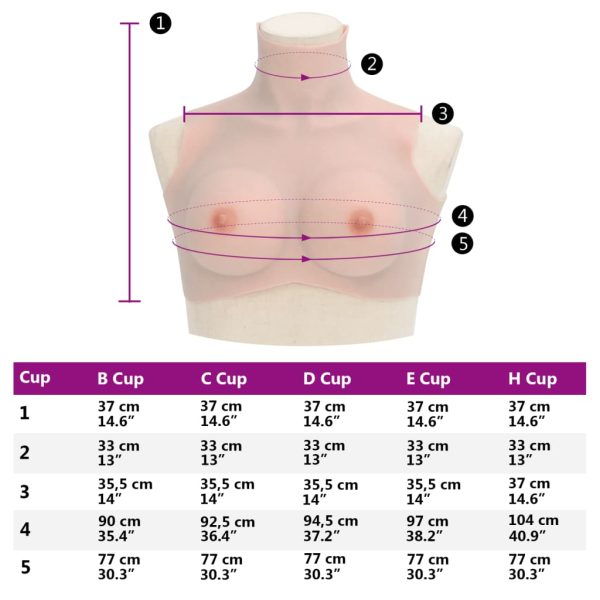 Peitoral de silicone caucasiano copa C - Image 9