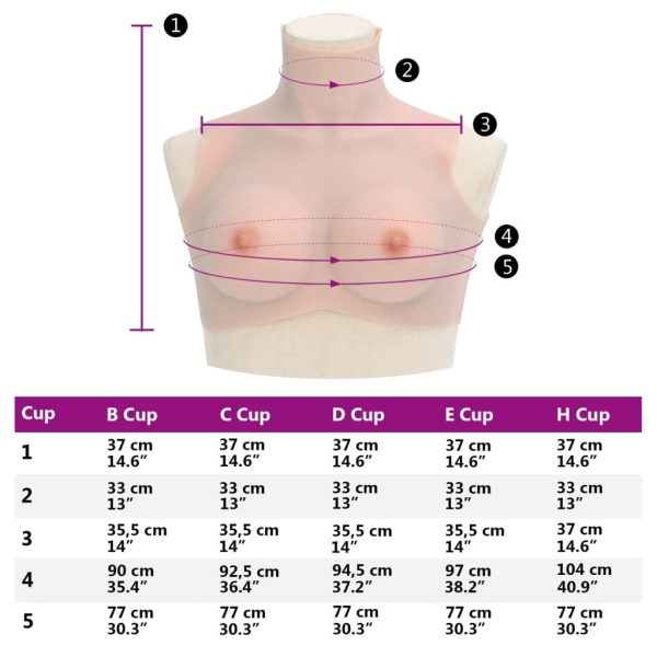 Peitoral de silicone caucasiano copa C - Image 9