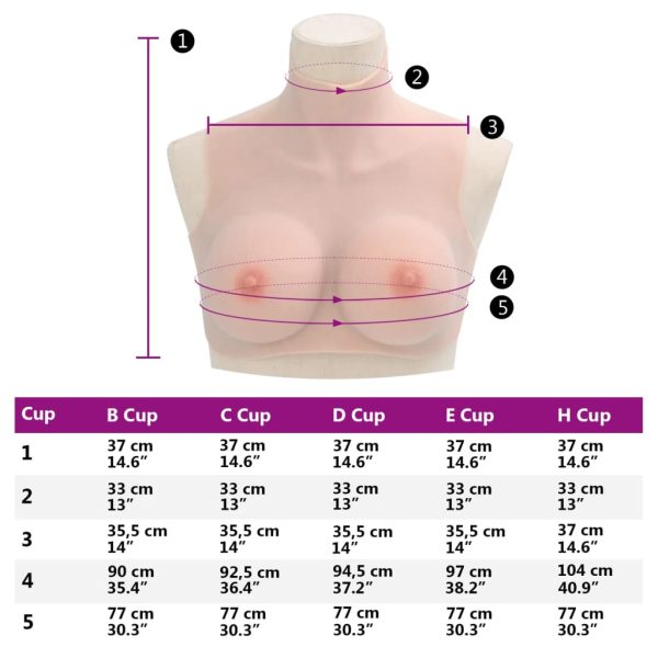 Peitoral de silicone caucasiano copa E - Image 9