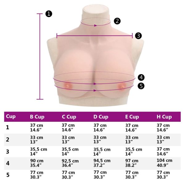 Peitoral de silicone caucasiano copa H - Image 9